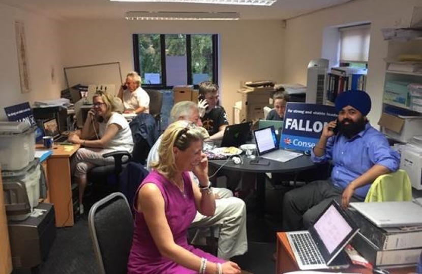 Telephone canvassers at work