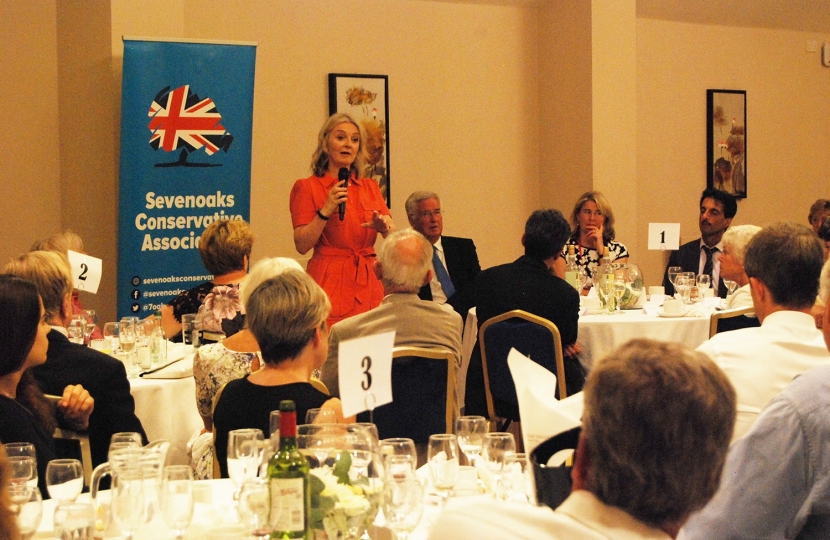 Liz Truss MP has dinner with Sevenoaks' Members | Sevenoaks