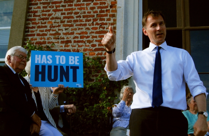 A rousing speech from Jeremy Hunt