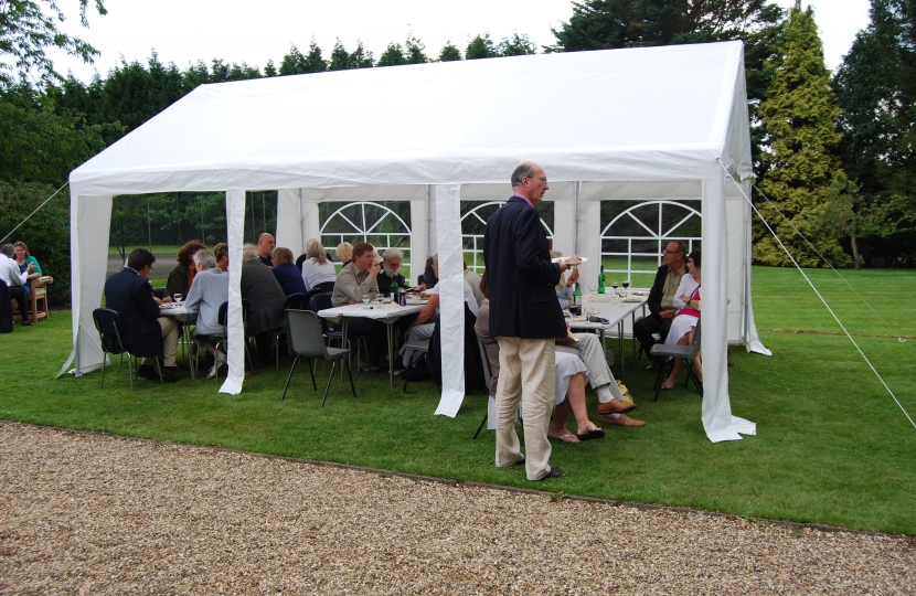 The Marquee - used for protection from the sun and not rain