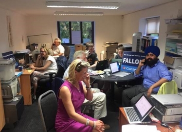 Telephone canvassers at work